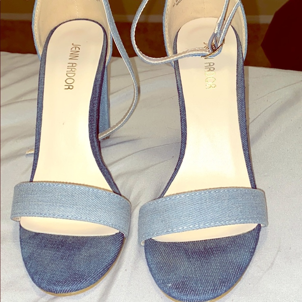 Denim heels